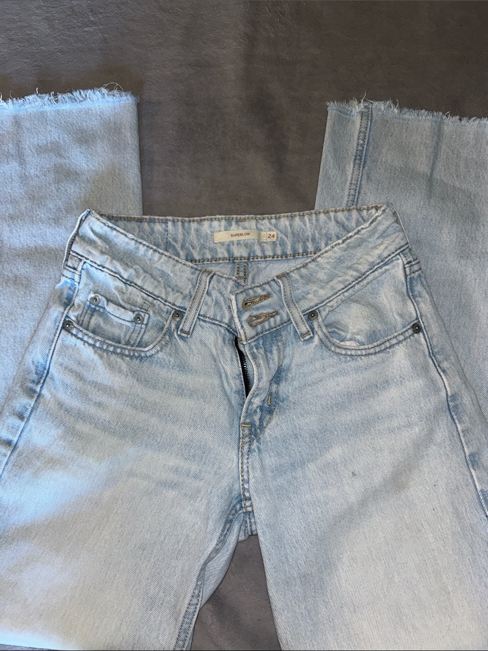superdown Light Blue Straight Leg Jeans